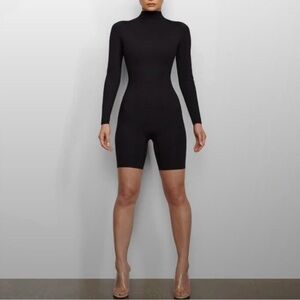 SKIMS Black Long Sleeve Jumpsuit